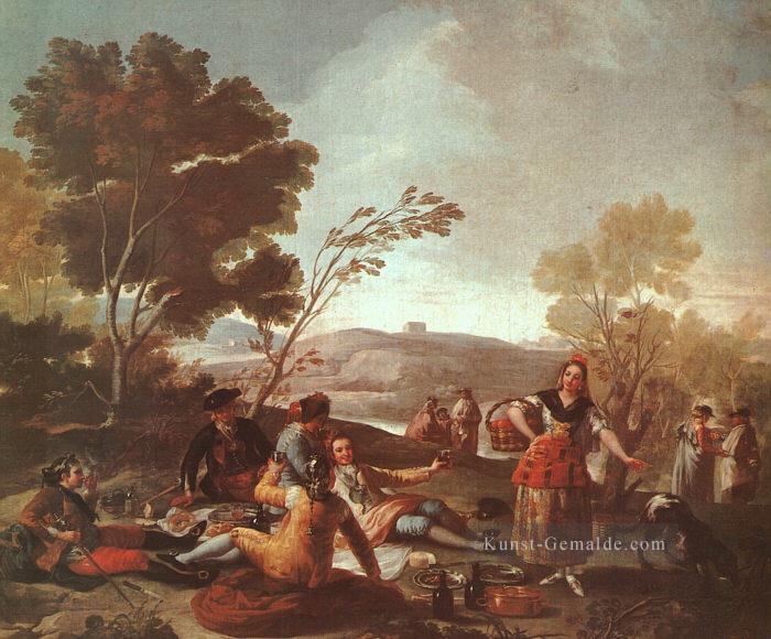 Picknick am Ufer des Manzanares Romantische moderne Francisco Goya Ölgemälde
